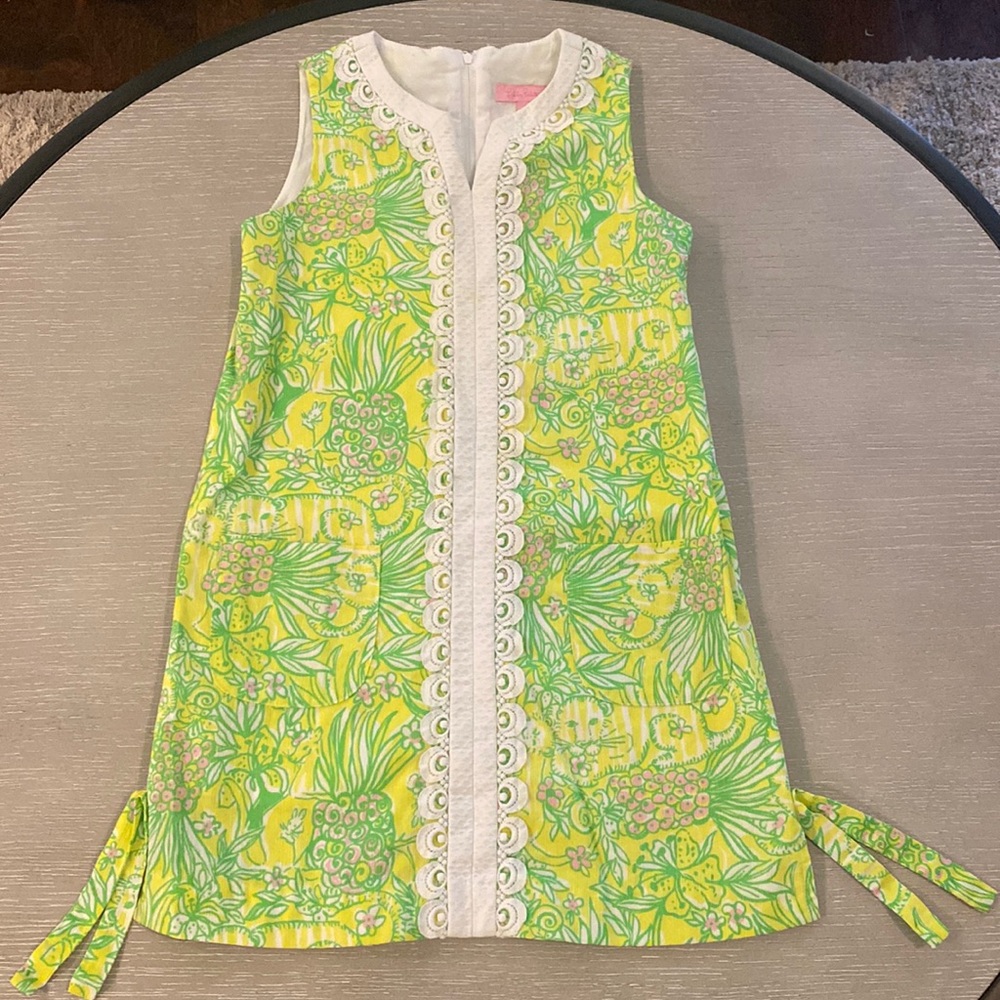 Lilly Pulitzer Crazy Cat House Shift Dress Girls Size 10